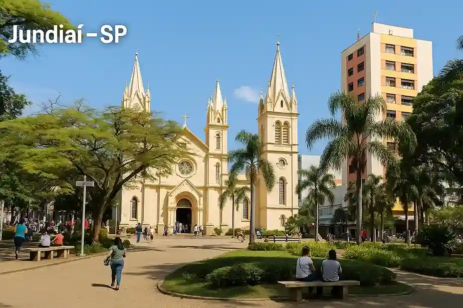 Centro de Jundiaí com Catedral – caça vazamento em Jundiaí
