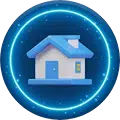 Ícone de casa representando serviços de caça vazamentos em residências